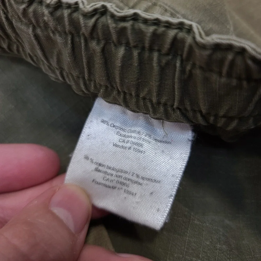 MEC Cargo Pants Mens 32 Green Ripstop Organic Cotton Elastic Hiking Utility - Picture 7 of 8